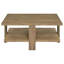 Table basse carrée brune Runnion Mango (seulement avec table basse)