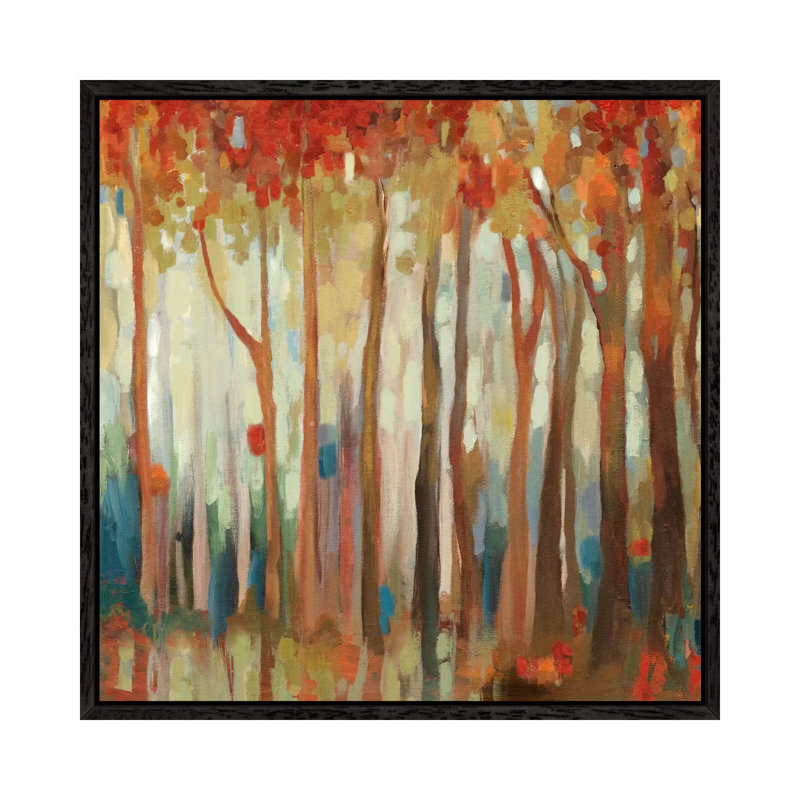 Marble Forest II by Allison Pearce - Painting on Canvas, 93.98 cm H x 93.98 cm W, Black Framed Canvas