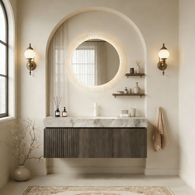 Italian-Style MURI Floating Bathroom Vanity Set,Pre-Assembled