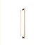 Applique murale pour meuble-lavabo Merus 31 - laiton brossé, finition noyer - 2 700 K - blanc chaud - 120 V CA - abat-jour blanc - 30,3