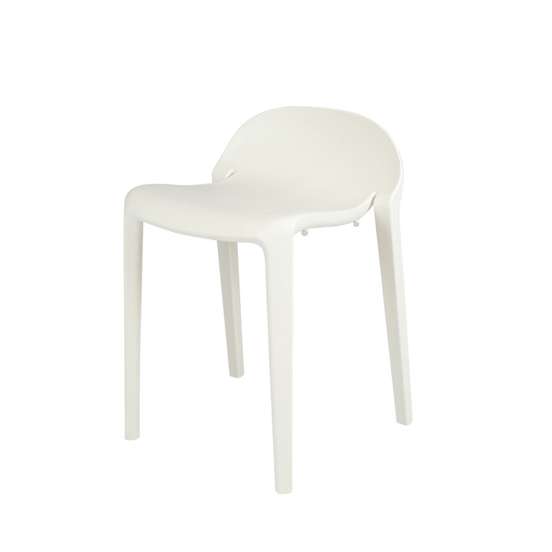 Gardunio 18.1" Low Back Short Stool, Set of 2, White