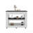 Kitchen Island with Two Small Drawers And Two open compartments below, Compact Storage Solution for Kitchen Organization