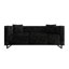 Ensemble de salon 2 pièces Mid-Century moderne en velours noir-1356186264