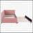  Upholstered Daybed with Trundle, No Box Spring Needed, Linen Fabric for Modern and Functional Living-1249462804-1249462806