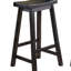 Ensemble de tabourets à hauteur de bar de 29 po à finition noire avec ensemble de 2 sièges de selle en bois massif-1425732640