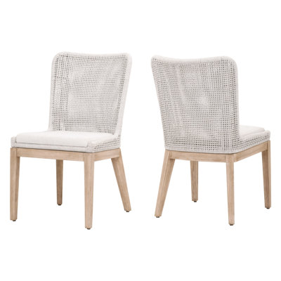 Dorey 19.75'' H Polypropylene / Olefin Upholstered Mahogany Side Chair