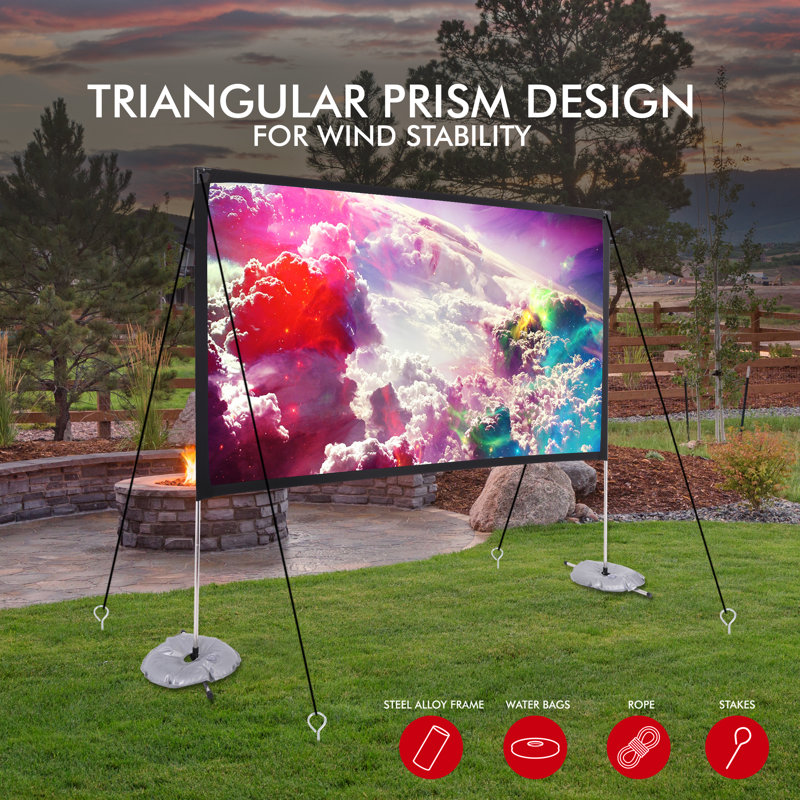 Pyle Outdoor Portable Projector Screen Projector Screen
