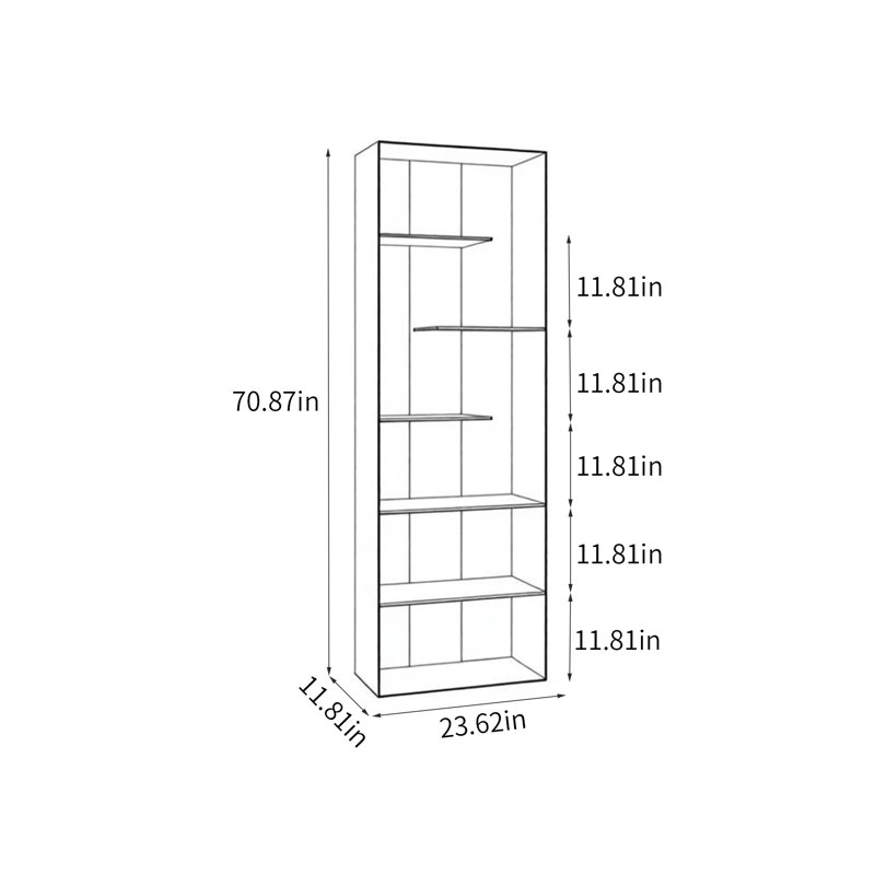 Bibliothèque verticale en acrylique, Tanné