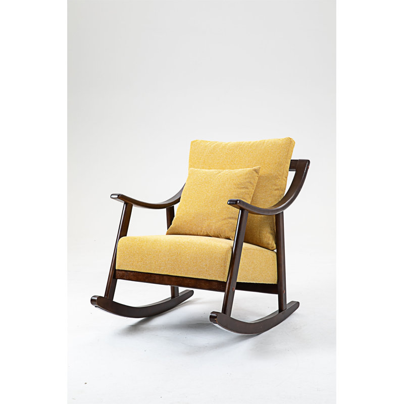 Chaise d'appoint rembourrée, Lin jaune