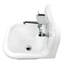 Lavabo de salle de bain mural en argile réfractaire 16,5 po avec robinet et trop-plein Nantucket Sinks-92434865-92434866
