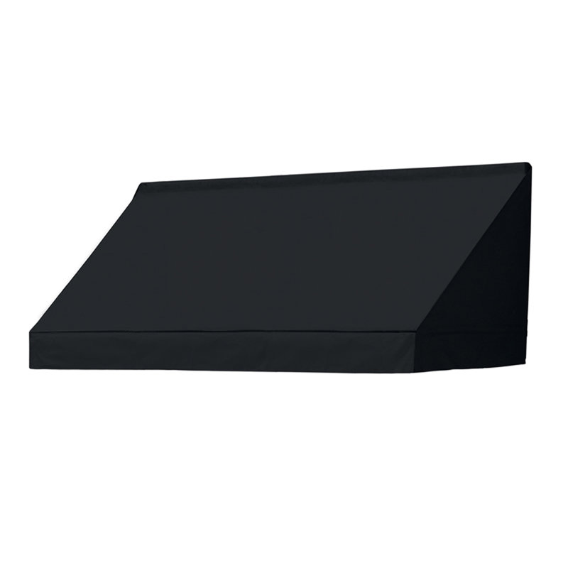 IDM Worldwide 72'' W x 31.5'' H Woven Acrylic Cover Retractable Window Awning, Ebony