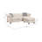 Waldina Beige Fabric Reversible Sectional Sofa