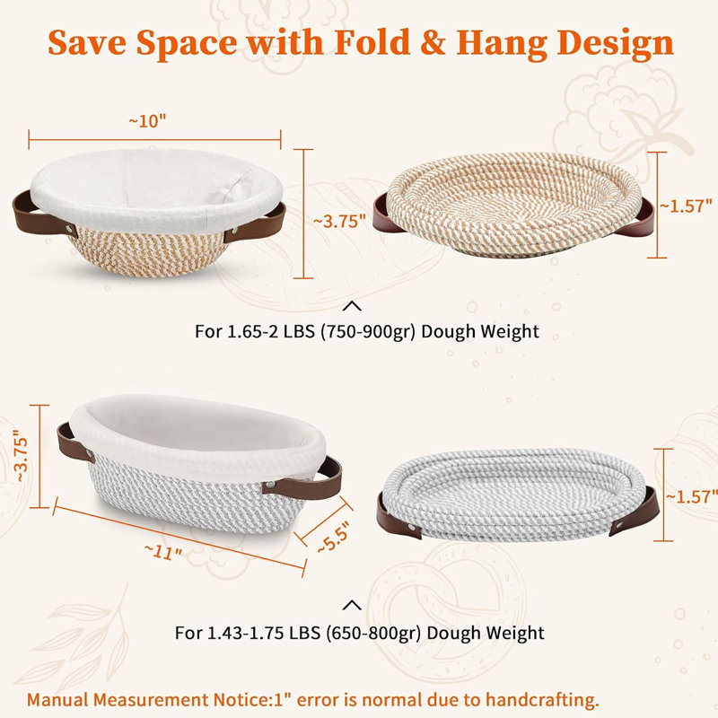 Sourdough Starter Kit, Bread Proofing Baskets