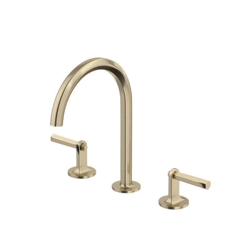 Modelle Widespread Lavatory Faucet With C-Spout, Antique Gold