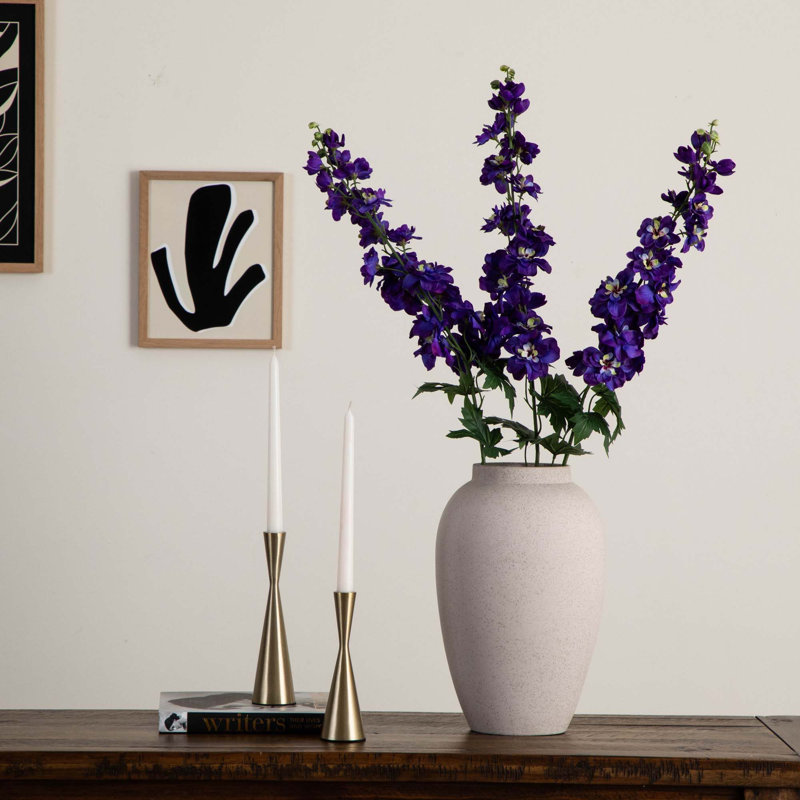 Weatherhill 39in. Artificial Delphinium Flower Stems, Set of 3, Blue