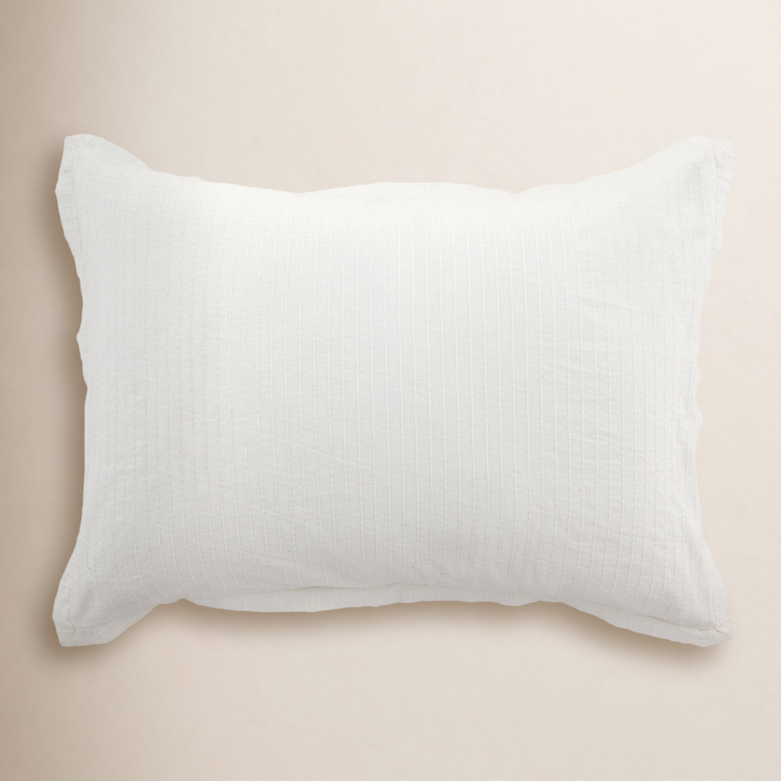 Burrowes Cotton Shams, Standard/Twin, White