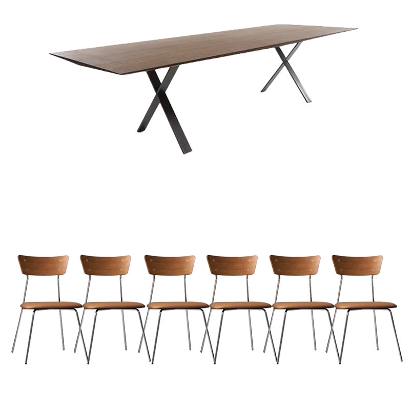 Ensemble de salle à manger rectangulaire, H 29,13 po x L 86,61 po x l 39,37 po
