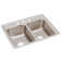 Lustertone 25" L x 19.5" W Double Basin Drop-In Kitchen Sink