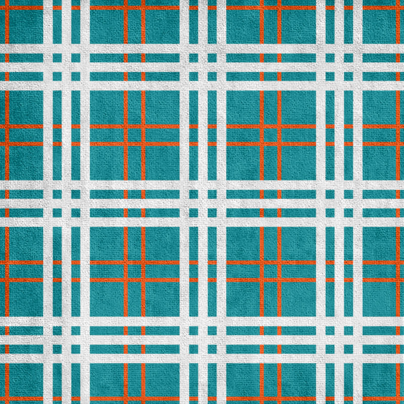 Serviette de bain de luxe Miami football, Turquoise / orange / blanc, Mélange polyester-coton