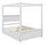 A Full-Sized Wooden Canopy Bed Equipped With 2 Drawers And Trundle