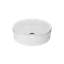 Lavabo de salle de bain vasque rond en céramique blanche 16 po x 16 po Deervalley