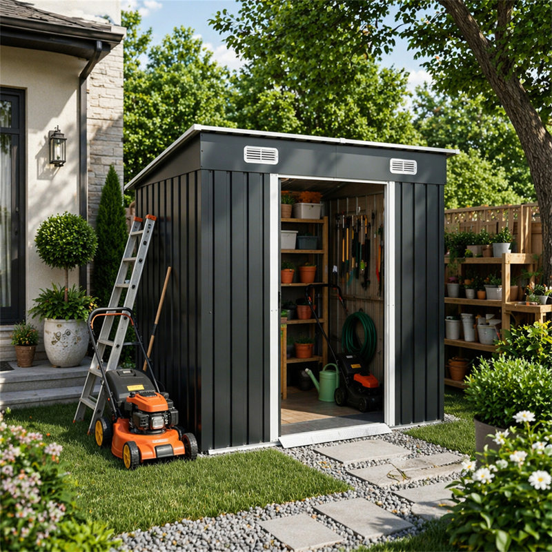 6X4ft Metal Shed
