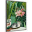 «Tropical Muse With Cat» par Keyshanna, reproduction d'art sur toile encadrée-283696345