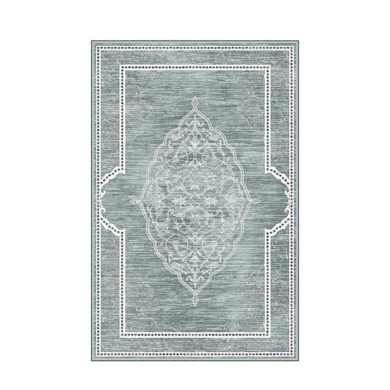 Stylish Hall Carpet (3.3 x 6.6 ft), 100% Polyester, 0.3 in Pile Height | Antibacterial, Non-Slip PVC Felt Dot Underside | Machine Washable, 3D Digital Print, Durable & Easy to Clean | Perfect for Entryway & Living Areas