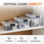 Superio Boîtes de rangement transparentes en plastique de 2,3 litres avec couvercles, empilables, sans BPA, pour la maison, le bureau, la résidence étudiante et la salle de classe, lot de 8-1300137817