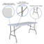 Table pliante en plastique pliante avec poignée Parker - 4,97 pieds