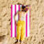 Serviette de plage surdimensionnée à rayures pour piscine, hommes et femmes-136406045