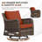8 Pieces Patio Furniture Set, Patio Conversation Set With Swivel Rocking Chairs, Outdoor Wicker Sofa Couch With Waterproof Cushions For Lawn Backyard Porch-205536952