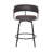 Wachapreague Swivel Counter or Bar Height Bar Stool in Gray Faux Leather, Black Powder Coated Finish-309716682