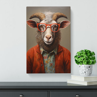 Ram Sheep With Glasses - Print