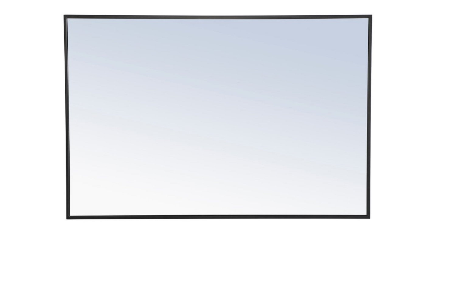 Sabine Metal Rectangle Wall Mirror, 42" x 28", Black
