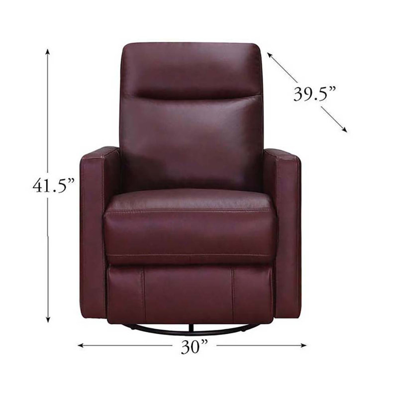 Fauteuil inclinable oscillant en cuir Ashby, Bourgogne Ashby
