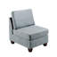 Fauteuil modulaire en tissu 2 pièces gris et lin 2 pièces
