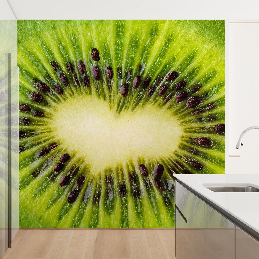 Matte Fototapete Kiwi Herz 2,88 m x 288 cm