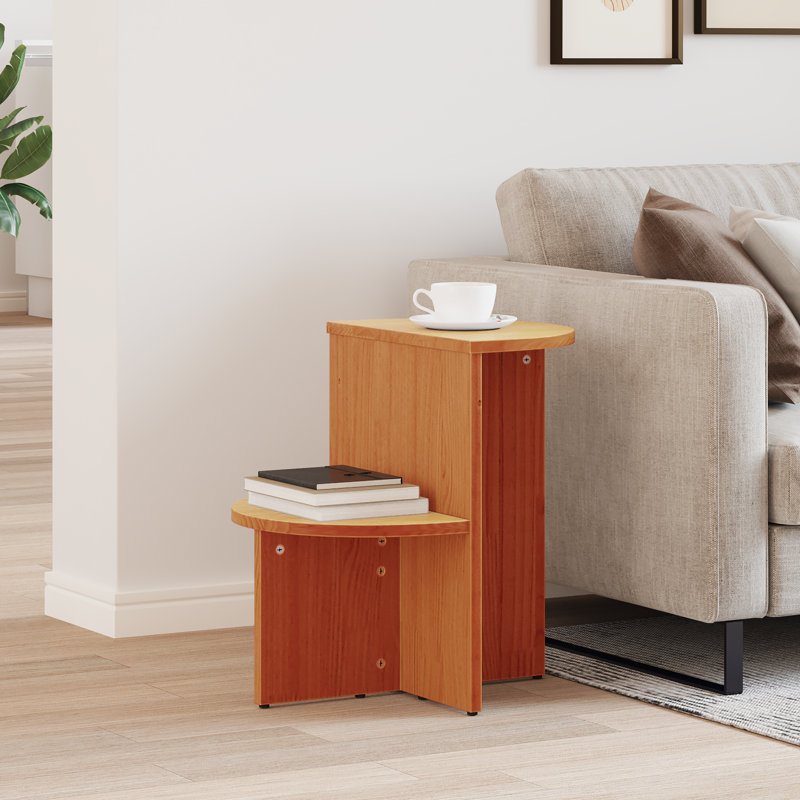 Coffee Table Solid pine wood Rustic Tables Round Indoor Pine Natural, Wax Brown
