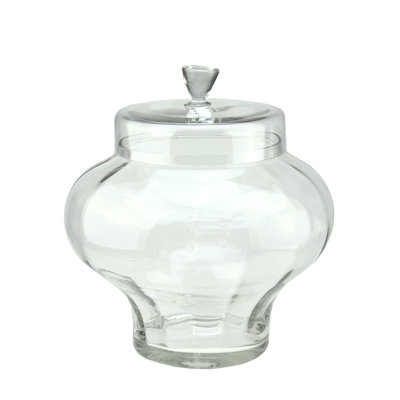 Contenant transparent en verre segmenté avec couvercle