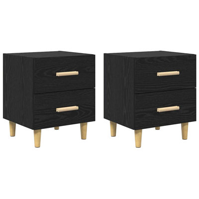 Bed Cabinet 2 Pcs 40 X 35 X 47.5 Cm Engineered Wood