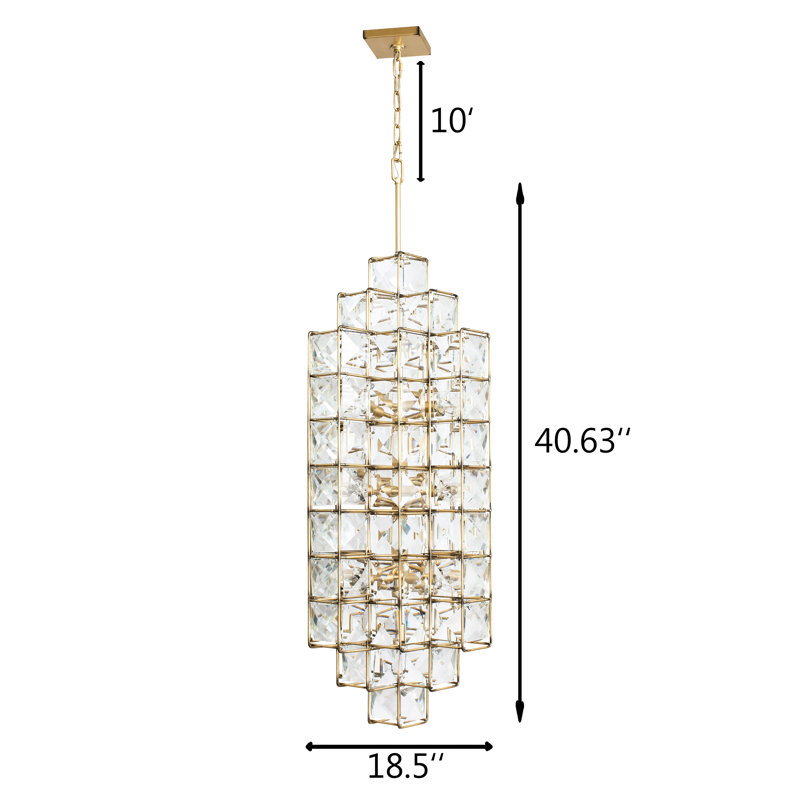 Luminaire suspendu cubique 14 lumières