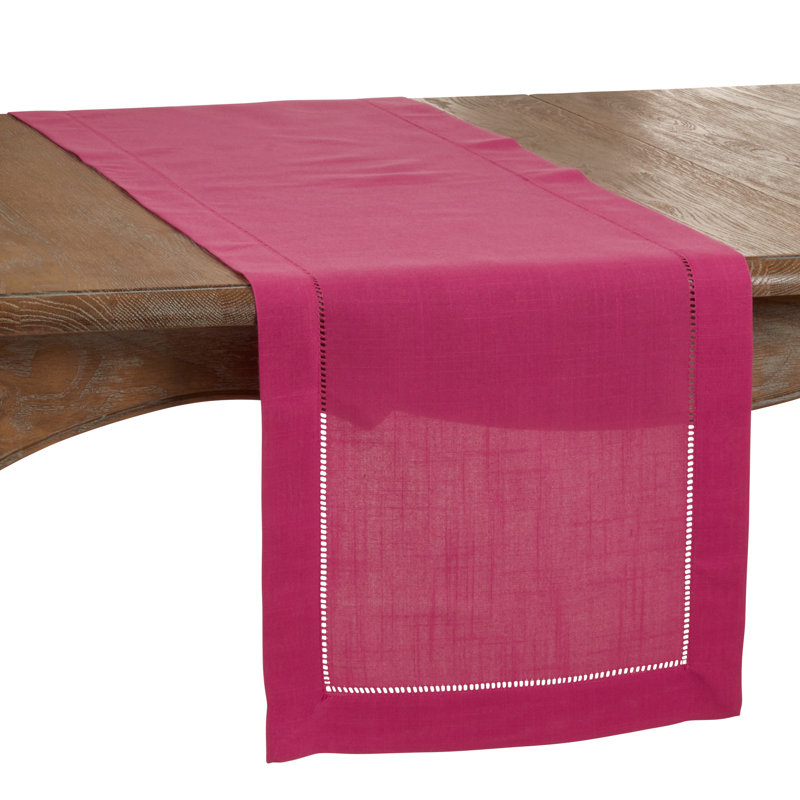 Emmeline Pink Polyester Table Runner 72" x 16"