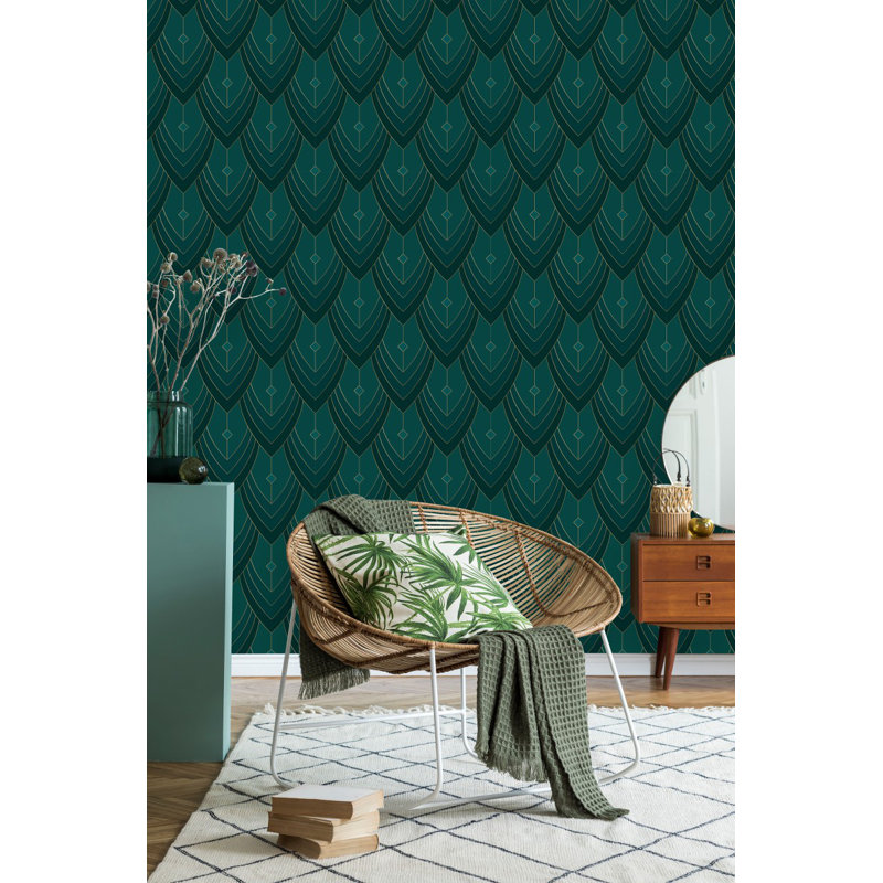 Peel & Stick Floral Tile, 2.08' W x 10.42' L