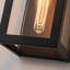 Applique murale d'extérieur Dusk To Dawn à 1 lumière H16 "unique et spectaculaire avec applique extérieure noire en verre transparent de style campagnard avec porche étanche pour garage-727194581