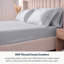 Drap-housse en satin de coton biologique certifié Dela GOTS, densité de tissage 400, coton doux à longues fibres, poche profonde de 16 po-88077805-88077807
