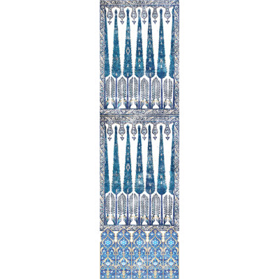 Panneau de papier peint avec repose-pieds L 12 pi x l 34 po Topkapi
