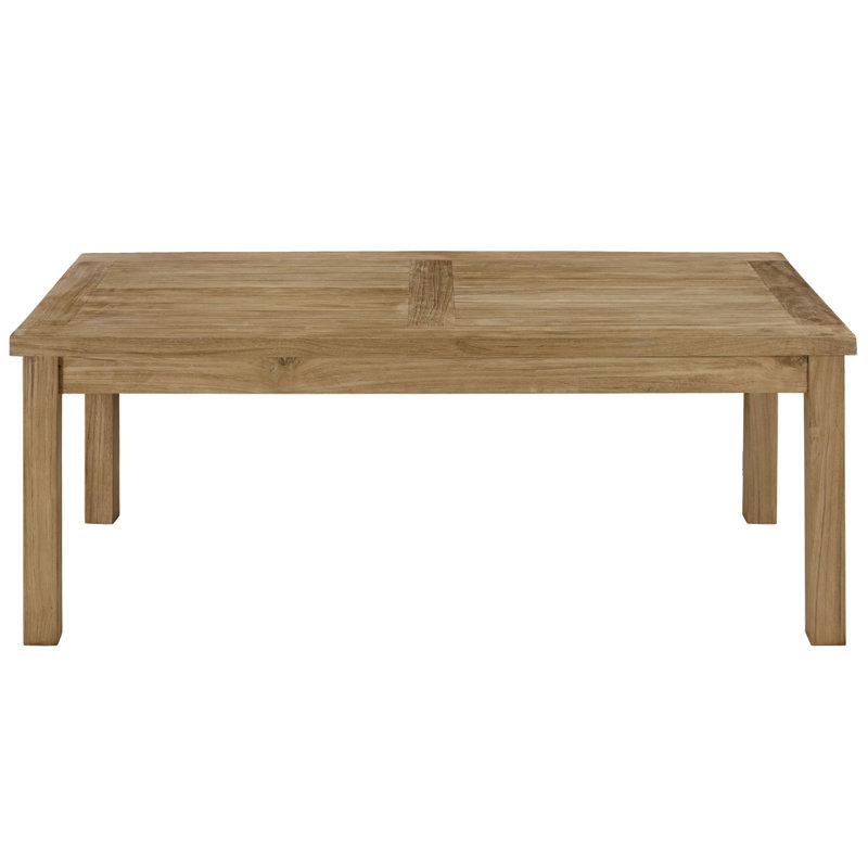 Marina Natural Teak Wood Outdoor Patio Coffee Table