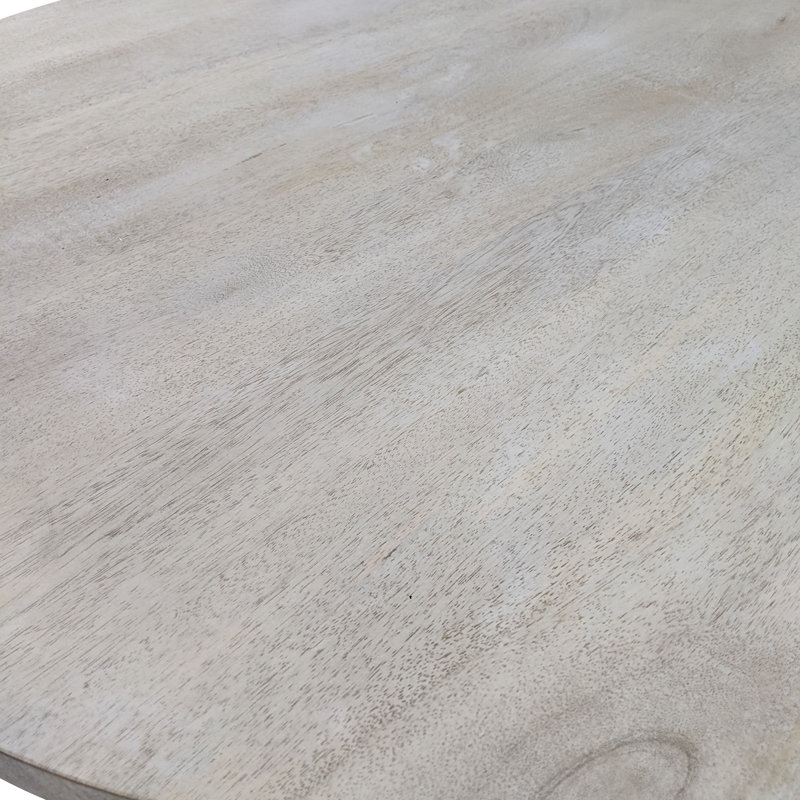 Modern Beige 36" Round Adjustable Height Dining Table, Silver