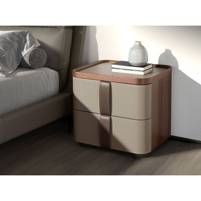 50cm W Manufactured Wood Bedside Table